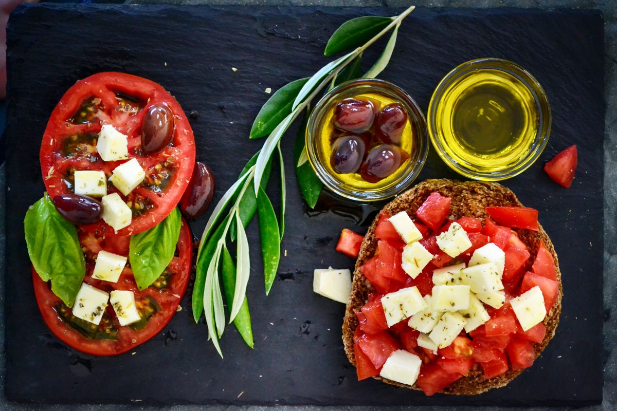 Tomatoes served at the table