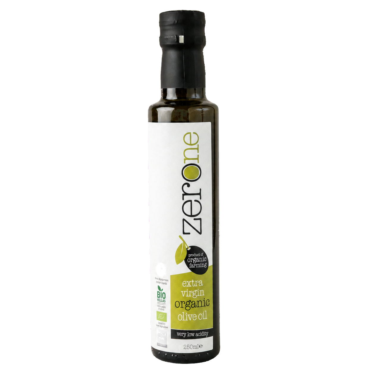 Yellow Organic olive oil bottle